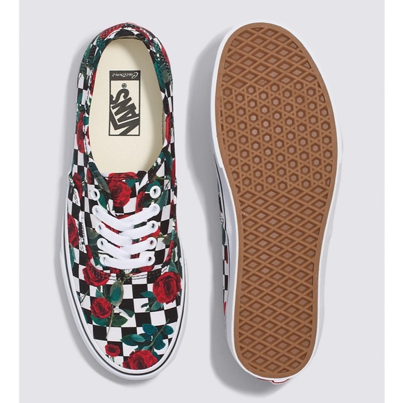 Vans- Customs Checkerboard Roses Authentic - Picture 3 of 7